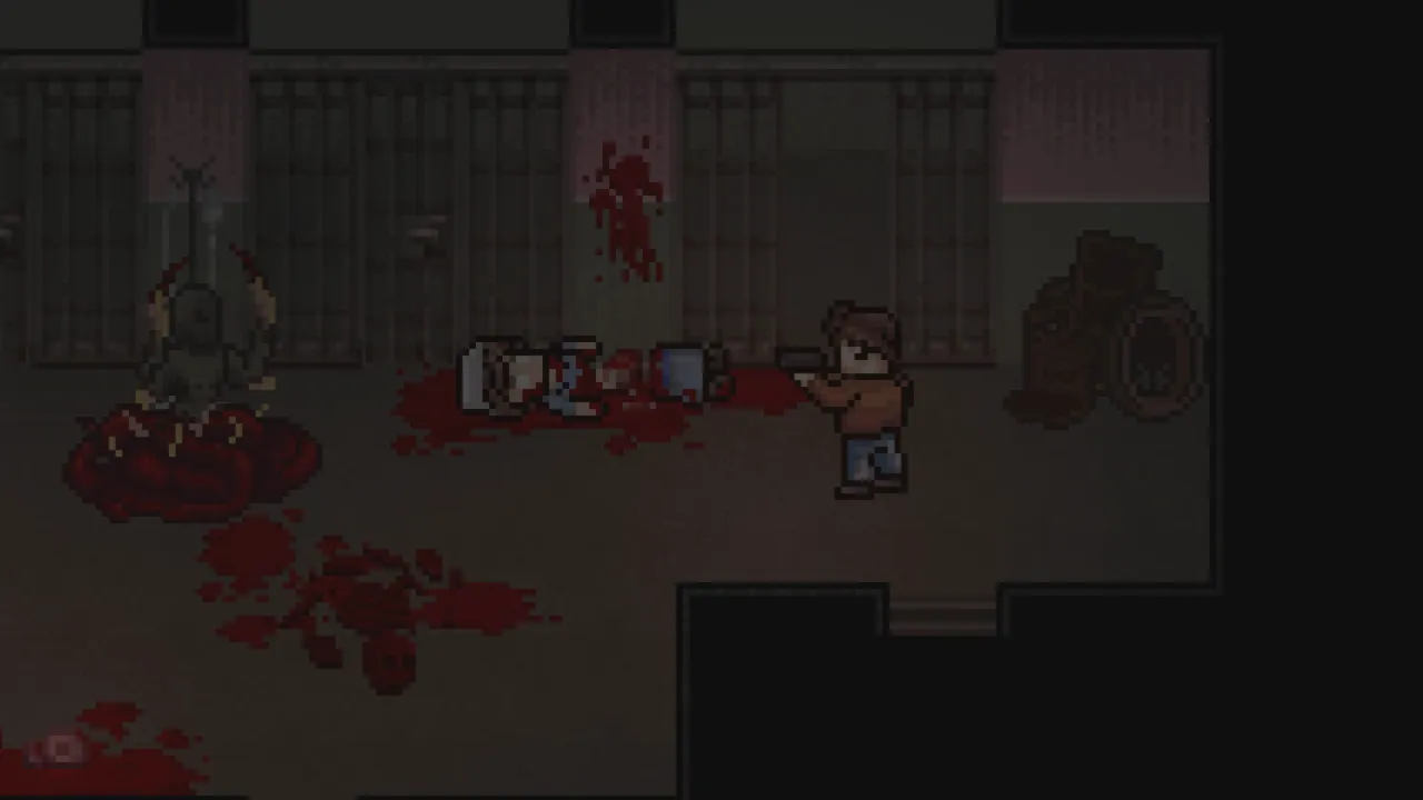 Corridor with bodies in the original Dead of Darkness